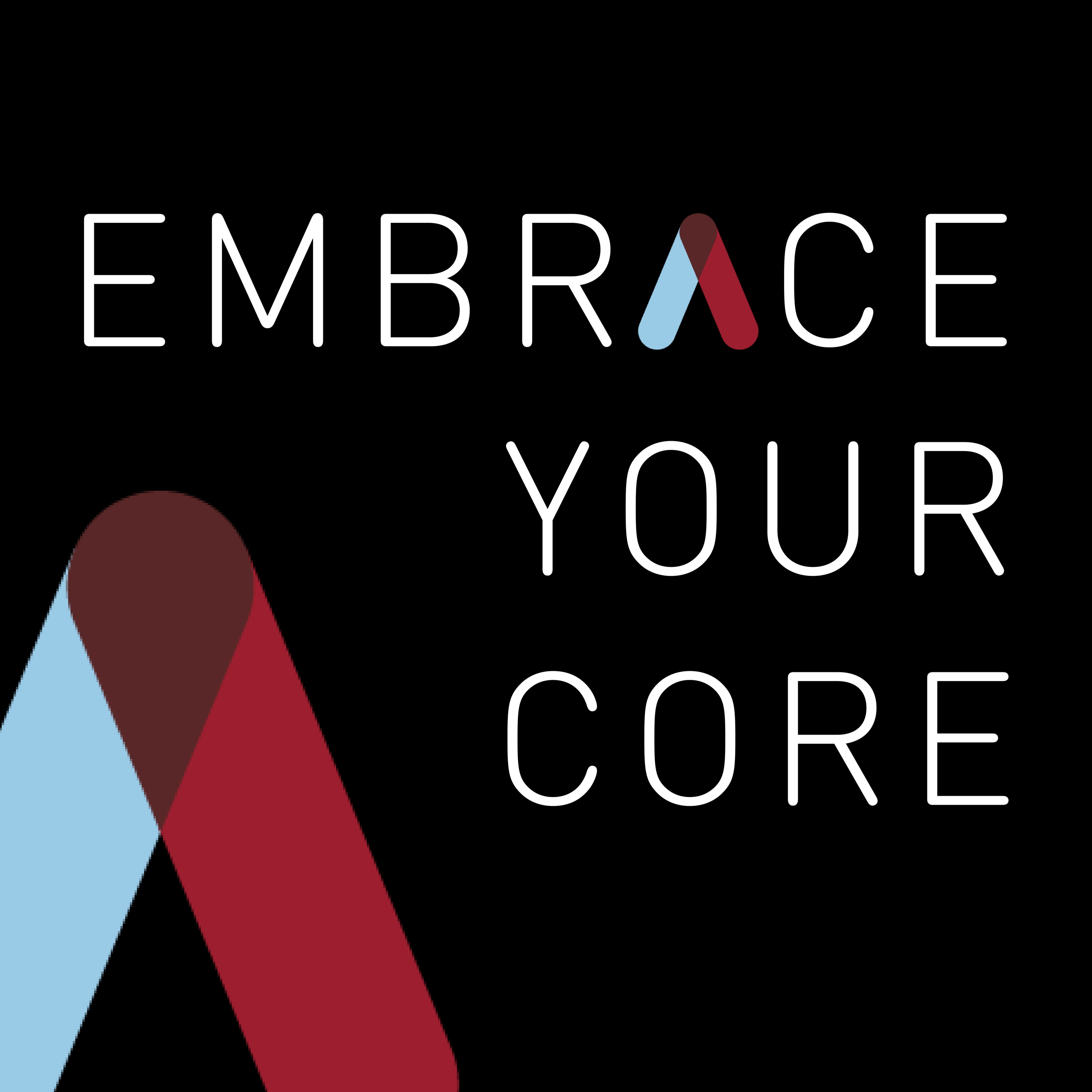 Embrace Your Core text in a black box with SPEAR logo