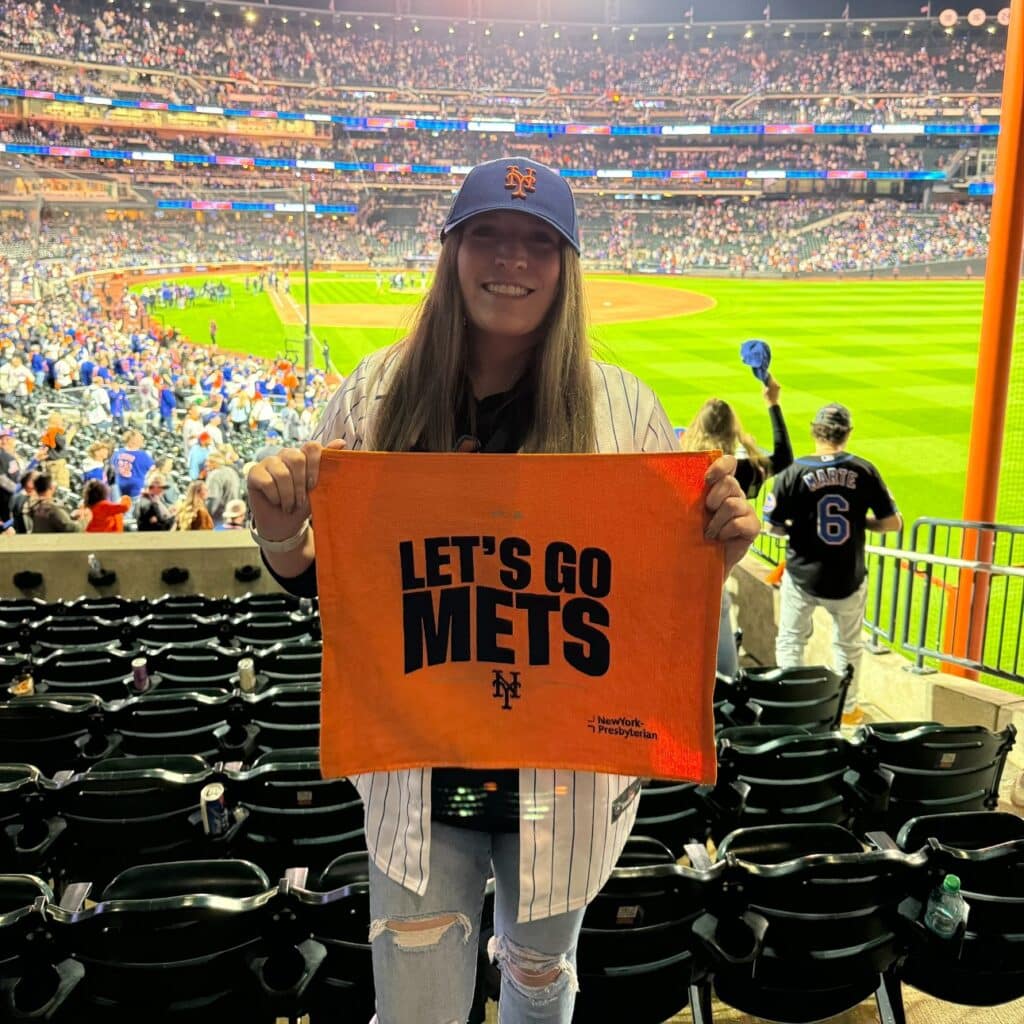 Danielle Palladino at a mets game